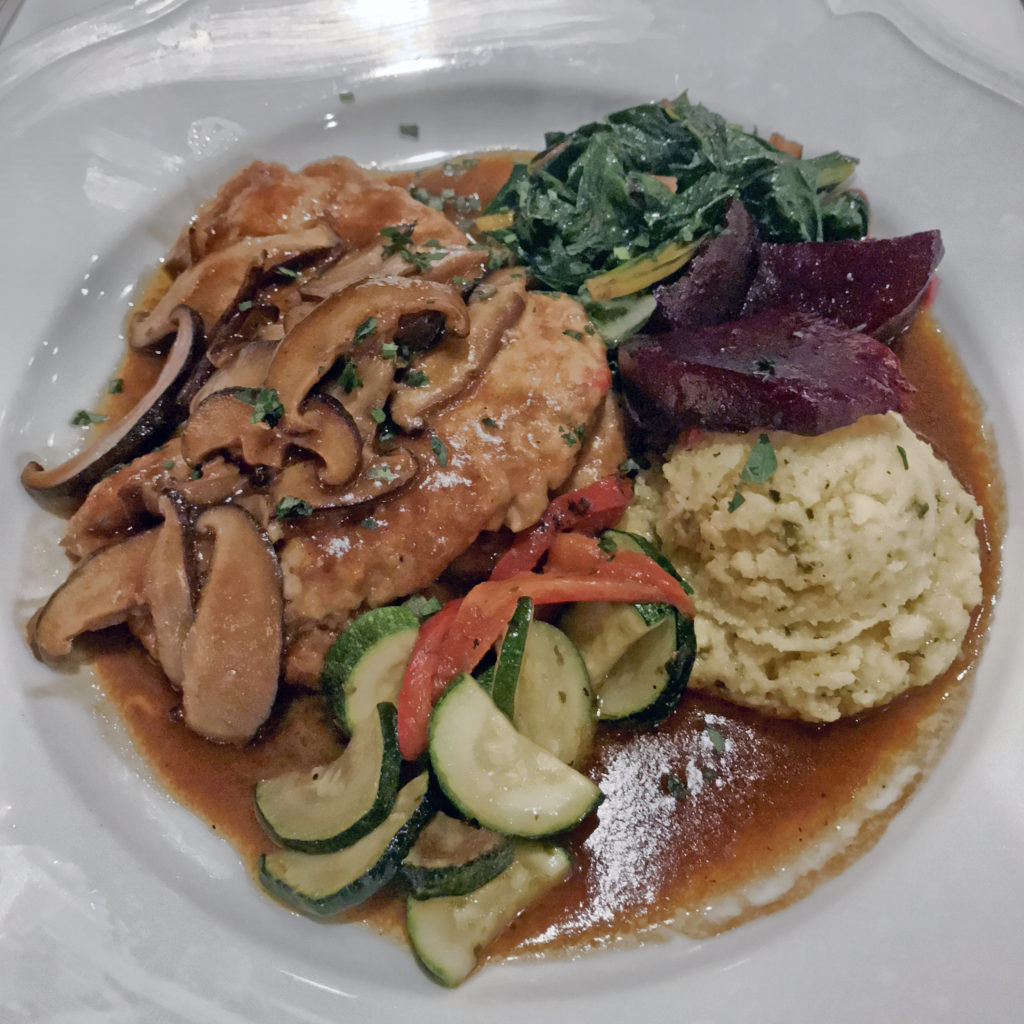 Chicken marsala at Volare.