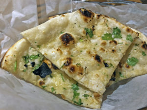 Garlic and cilantro naan