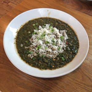 Couvillion’s gumbo z’herbes, the classic Acadian “green” gumbo.