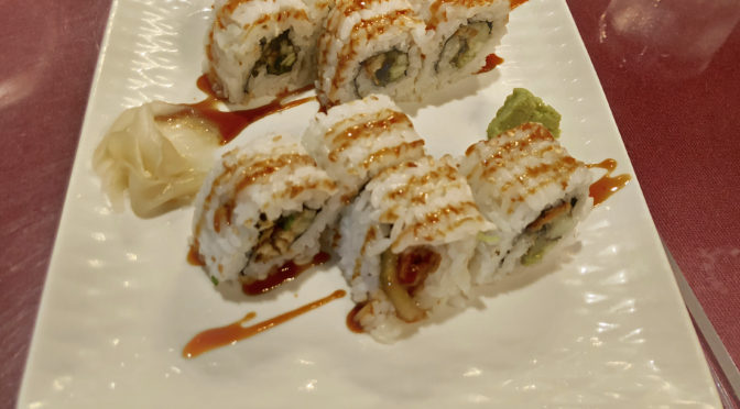 Eel roll sushi at Ikebana.