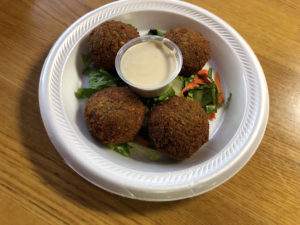 Addis also serves Mediterranean fare like these spicy falafels.