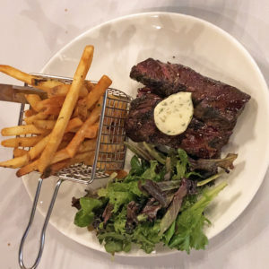 Classic steak frites at Brasserie Provence.