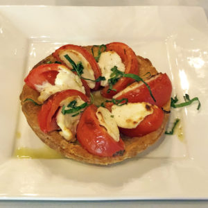 Brasserie Provence’s tomato goat cheese tart appetizer.