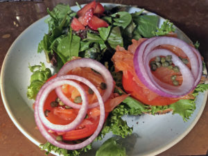 Closet Smoker, a bagel and smoked salmon plate at Le Moo.