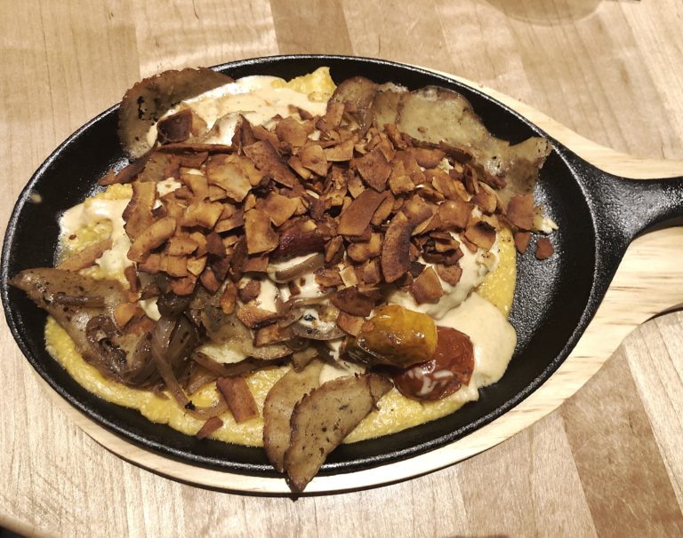 VGrits’ hot brown is filled with thinsliced deli turkey made with