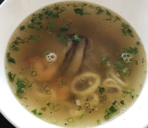 A rich pork and chicken bone broth elevates the complex flavor of hu tieu at Eatz Vietnamese.