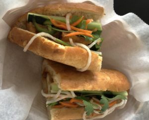 Eatz Vietnamese’s sambal spicy tofu banh mi.