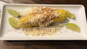Flatiron street corn in the style of Mexican elotes at Down One Bourbon Bar.