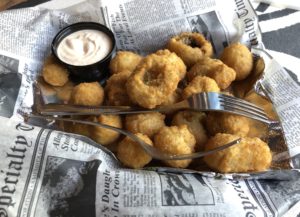 Hooked on Frankfort’s crisp, breaded fried mushrooms with horseradish-laced petal sauce, a Texas tradition, a creamy, spicy horseradish sauce.