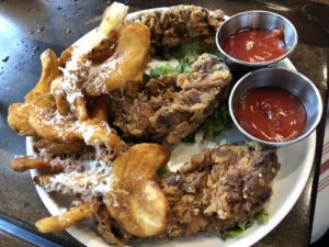 The 502 Bar & Bistro’s Taiwanese fried chicken tenders make a good bar snack or starter.