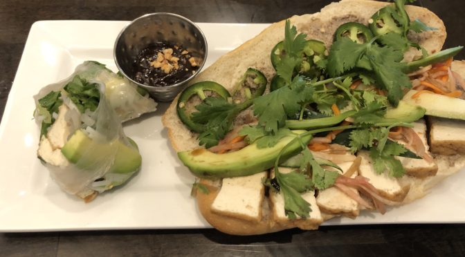 Tofu and avocado Banh Mi at District 6.