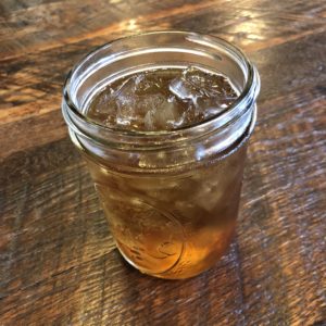 Crushed ice and a canning jar makes The Table’s homemade iced tea taste even better.