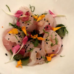 Hearth’s crudo, a sashimi-style appetizer.