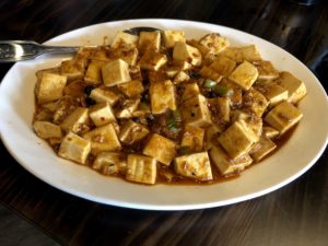 Jasmine’s ma po tofu offers silken cubes in a spicy, aromatic red sauce.