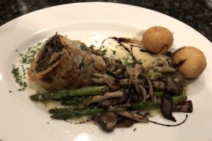 Mushroom strudel at Mesh is a thoughtful, impressive vegetarian entree.