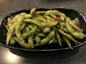 Ramen House's spicy edamame add a tasty punch to this healthy soybean snack.