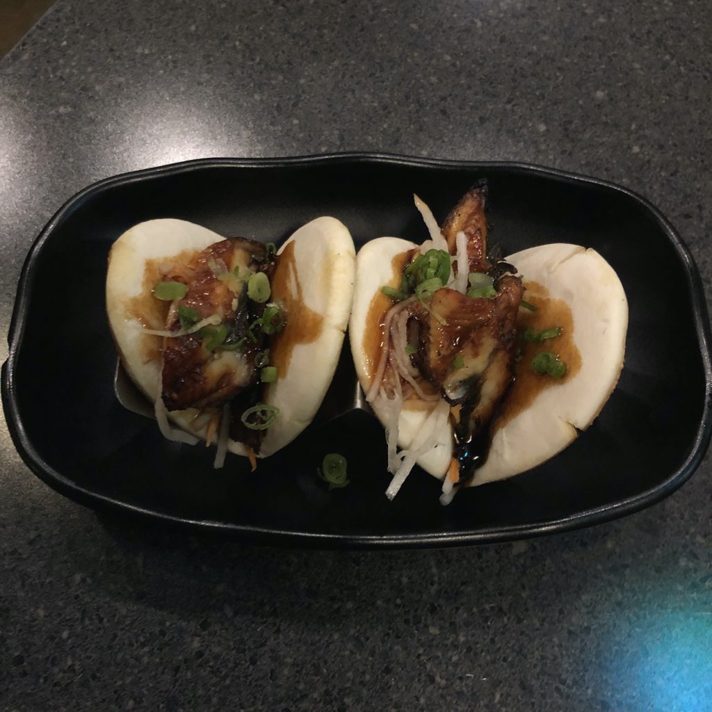 Unagi buns at Ramen House are like little pieces of edible art. With eel.