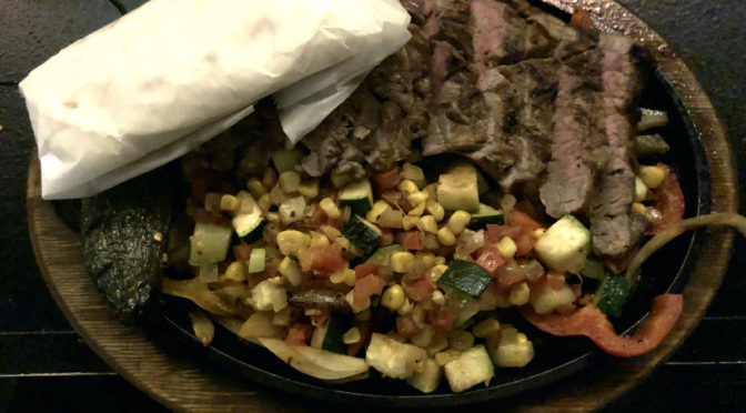 Arrachera steak, a marinated, grilled flank steak at Noche.