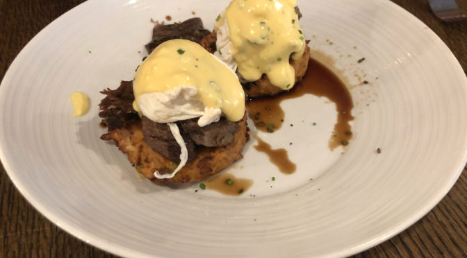 You haven't had eggs benedict until you've indulged in Fork & Barrel's braised short rib model on thick hash browns.