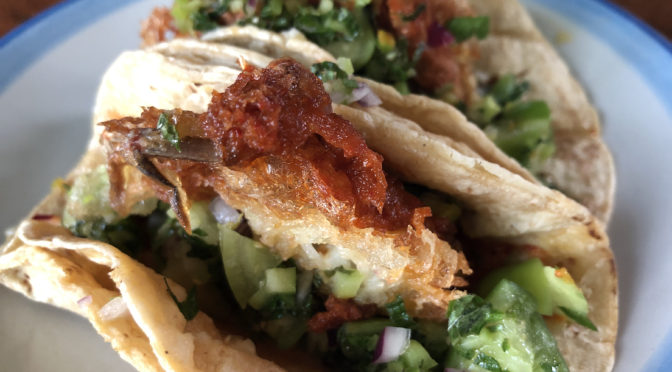 Red Hog's soft shell crab taco for Taco Tuesday