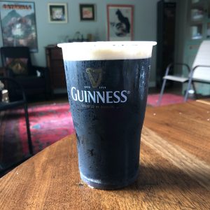 In a sturdy plastic cup that looks just liks a classic Guinness mug, my classic Irish stout made it home safely. Rover_Guinness_open.JPG