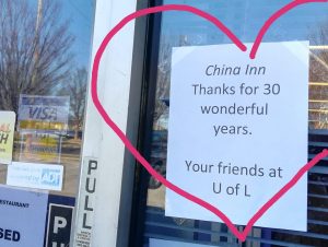 China Inn near U of L closed after 30 years.