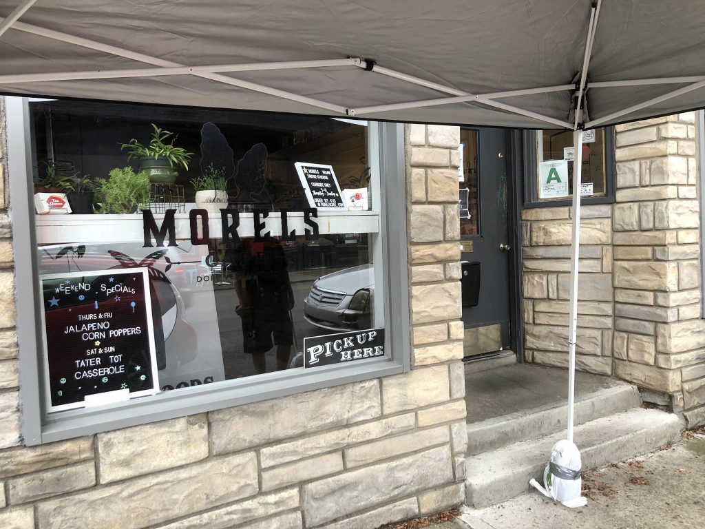 Morels hospitably set up a shelter for socialdistanced waiting on a