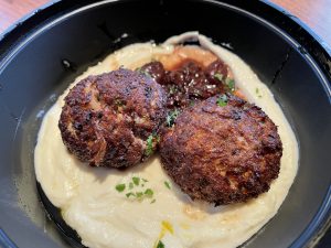 Duck meatballs on a bed of whipped ricotta and black-currant mostarda: A Grassa Gramma app good enough to fill in as a light entree.