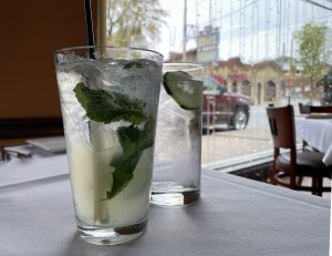 A mojito, the classic tall Cuban rum and mint cocktail, is my standard drink whenever I dine here.