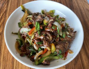 Cumin lamb is loaded with meat but treads lightly with the cumin flavor.