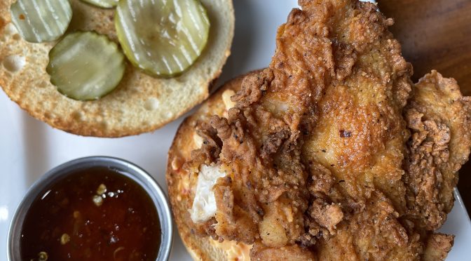 Honey dip chicken comes encased in a crunchy breaded and fried cloak that is a thing of beauty.