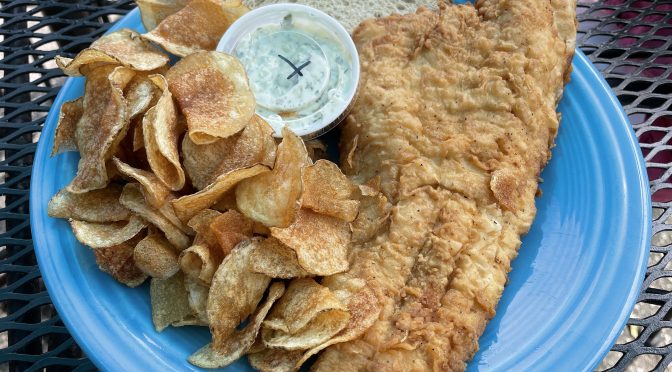 A huge 3/4-pound slab of delicious haddock about made a memorable fried-fish sandwich.