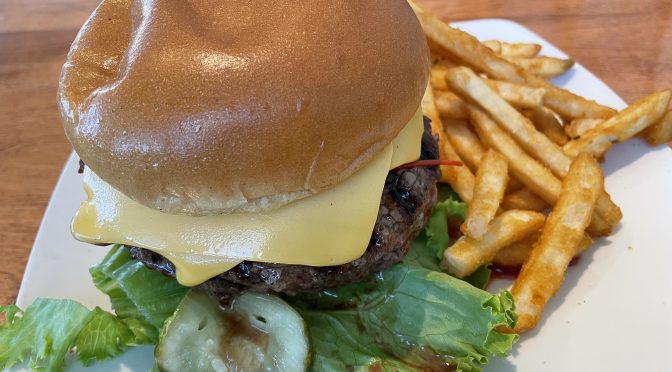 The cheeseburger was one of the largest I've ever seen, and also one of the best. The fries alongside are exceptional, too.