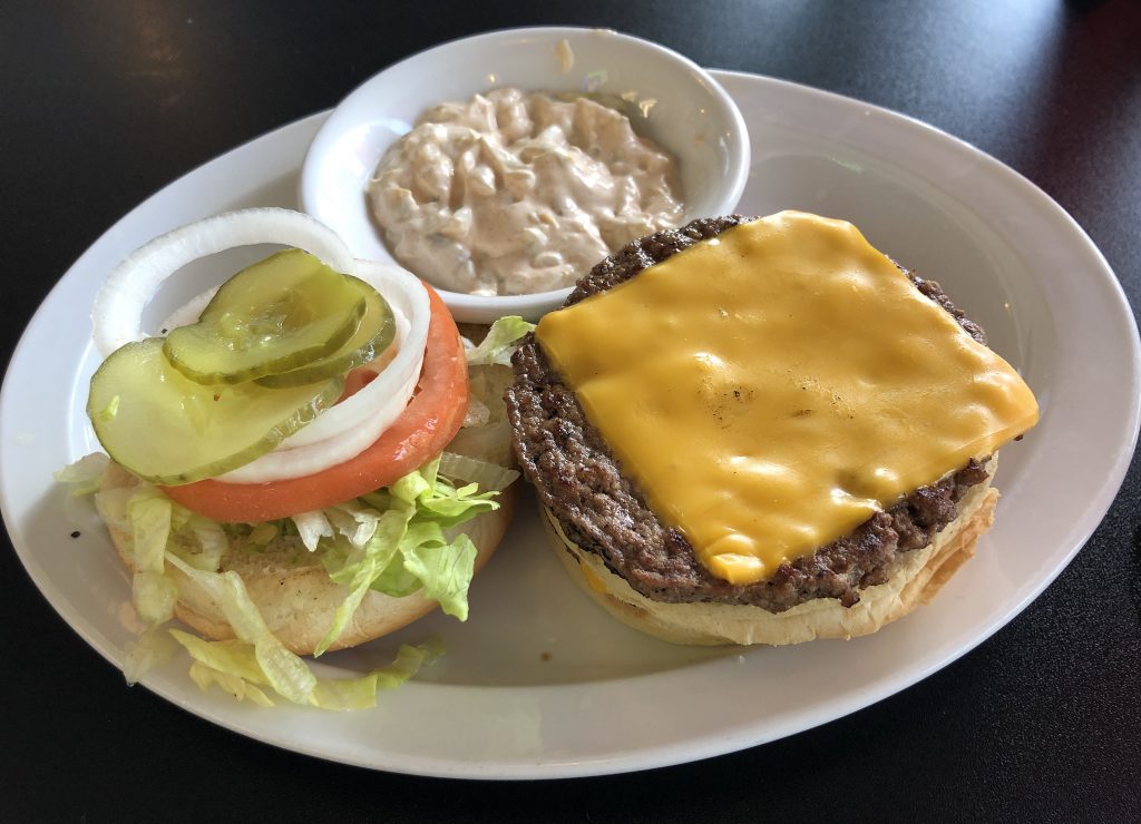 The Bison Combo double burger at Burger Girl Diner has held steady at $14 since 2019.