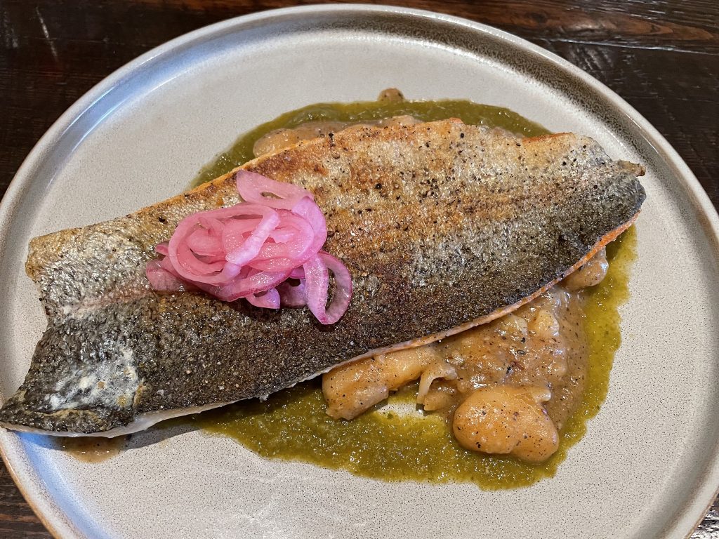 A filet of Idaho Snake River farm-raised Riverence trout.