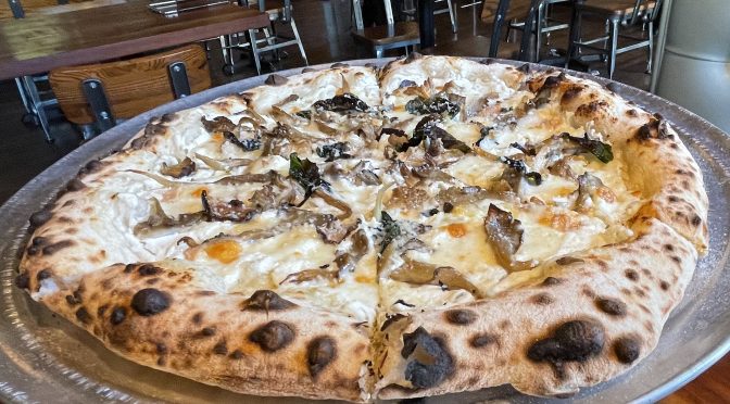 "Funghi" is Italian for "mushrooms," and Lupo's funghi pizza is loaded with fancy specimens from local Frondosa Farms, along with four Italian cheeses.