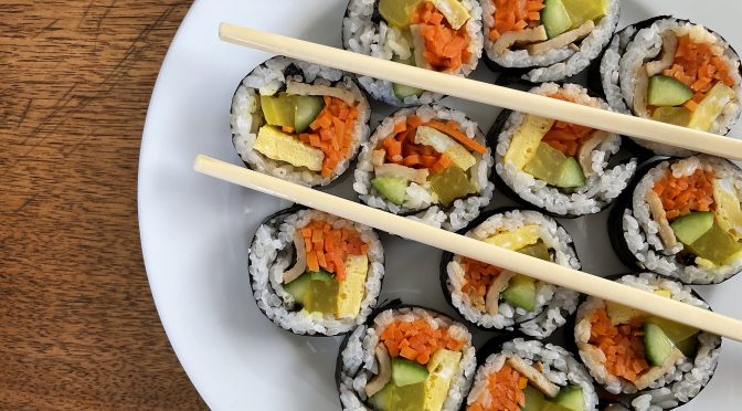 Choi's vegetable kimbap would likely please Attorney Woo Young-Woo with its artful display of colorful sliced veggies and a bit of mild fish cake.