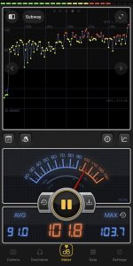 ISound reading from iPhone app DecibelX