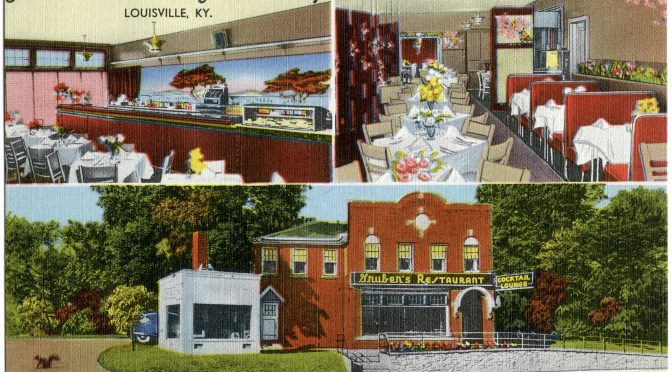 Not many people around today remember Gruber's Restaurant on Bardstown Road, but in its time it was a popular German-American spot, pictured on this antique advertising post card.