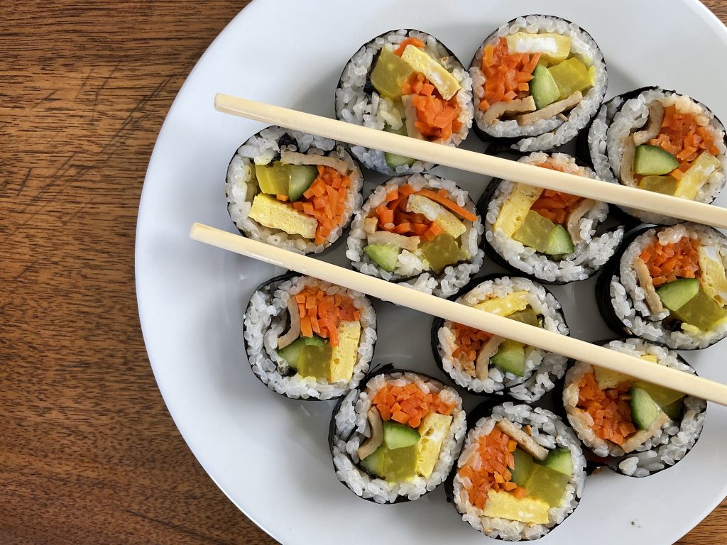 Choi's vegetable kimbap would likely please Attorney Woo Young-Woo with its artful display of colorful sliced veggies and a bit of mild fish cake.