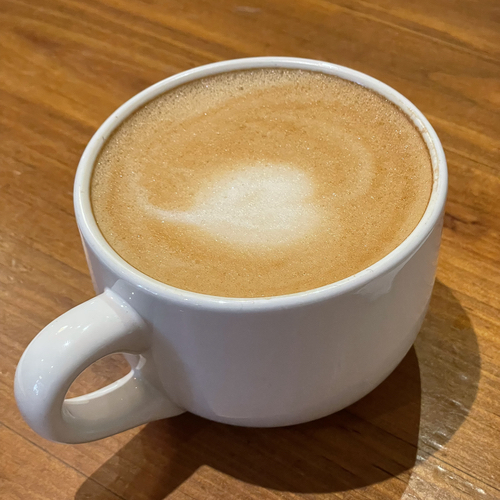 You can't go wrong with an oversize latte or cappuccino, espresso shot, or really any coffee drink at Blue Dog ... and a pastry to go along, of course!