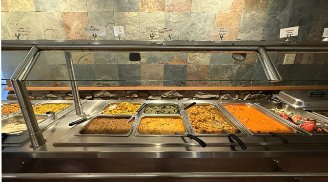 A portion of the appealing, well managed buffet at Taj Palace.